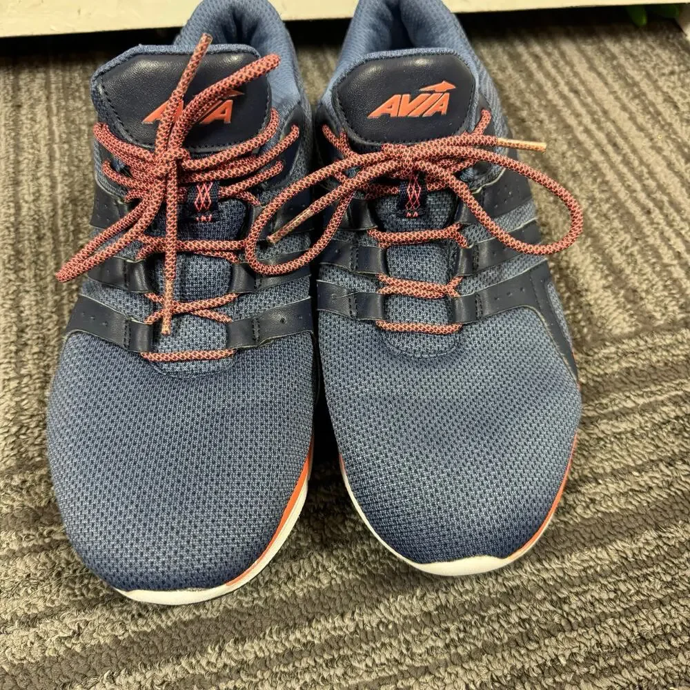 Avia Avi-Mania Women’s Running Shoes | Navy Blue & Coral | Memory Foam | Size 9